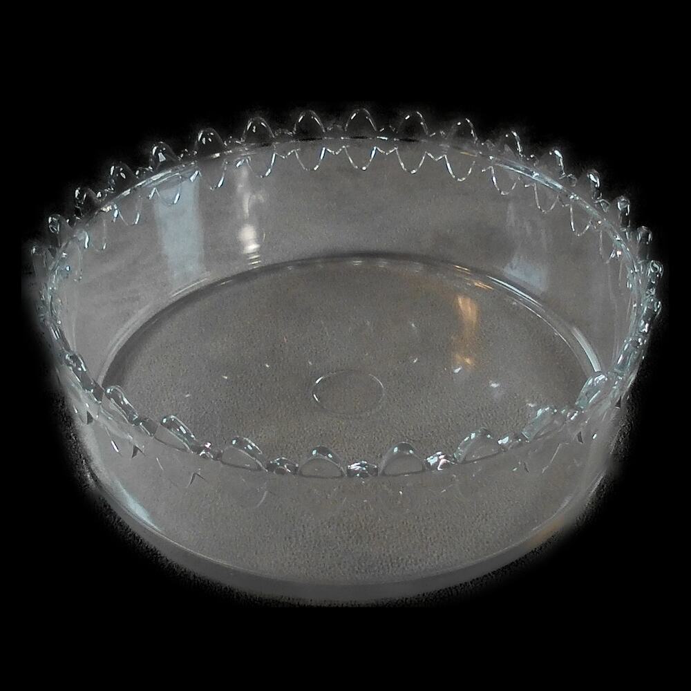 King, Son & Co Line #26 Applied Bands 7" Bowl Batesville EAPG Glass Clear RARE